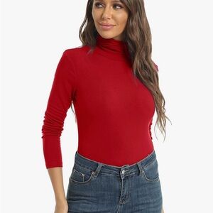 BNIB NEW Red Turtleneck Long Sleeve Top